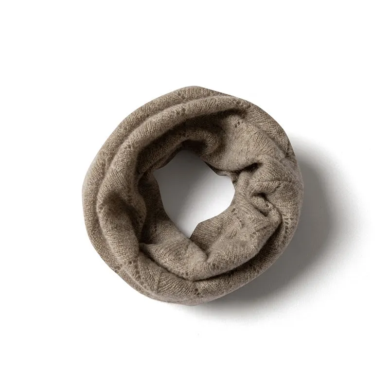 100% Cashmere Knitted Neck Warmer Scarf Neck Gaiter for Women