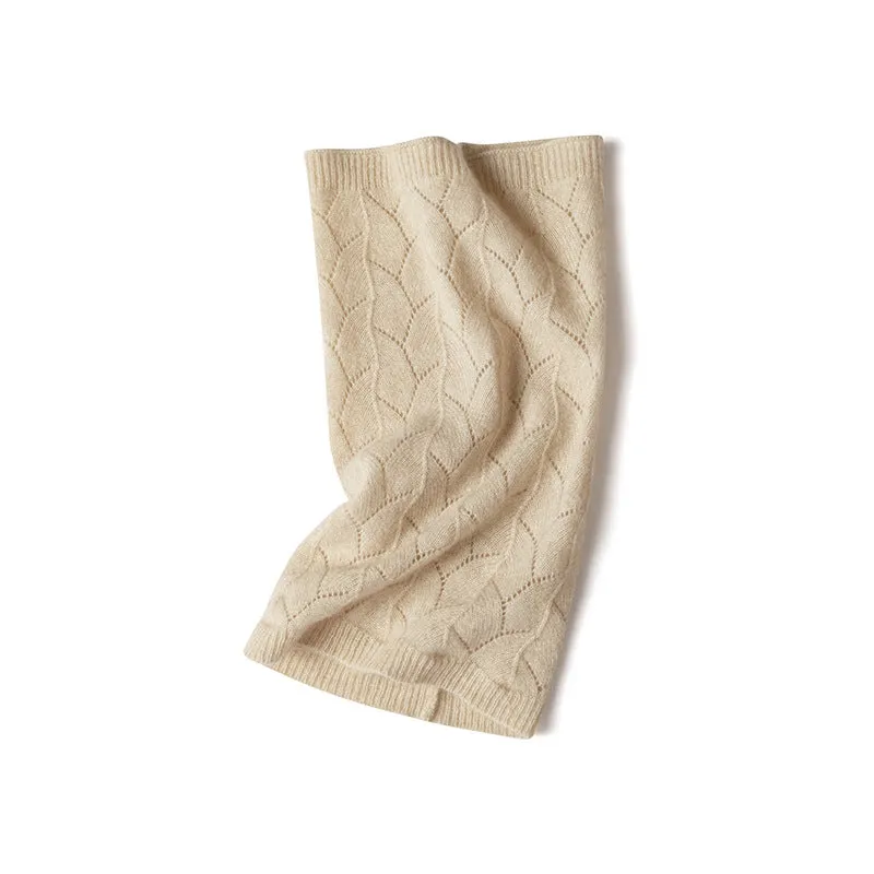 100% Cashmere Knitted Neck Warmer Scarf Neck Gaiter for Women