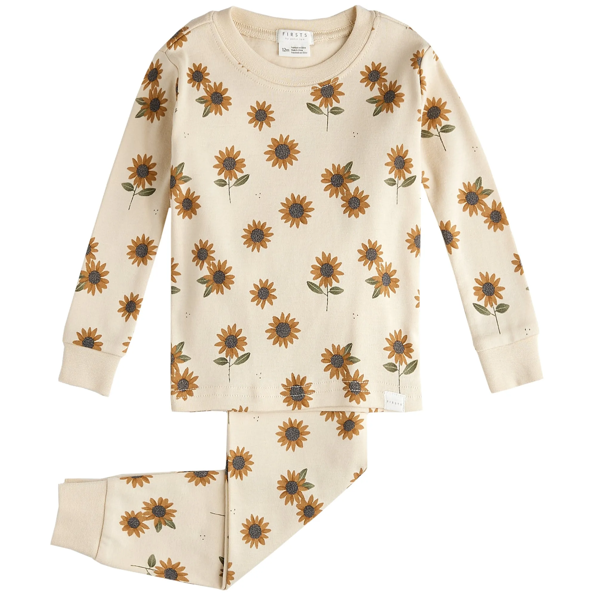 2 Piece Girls Flower Pajamas