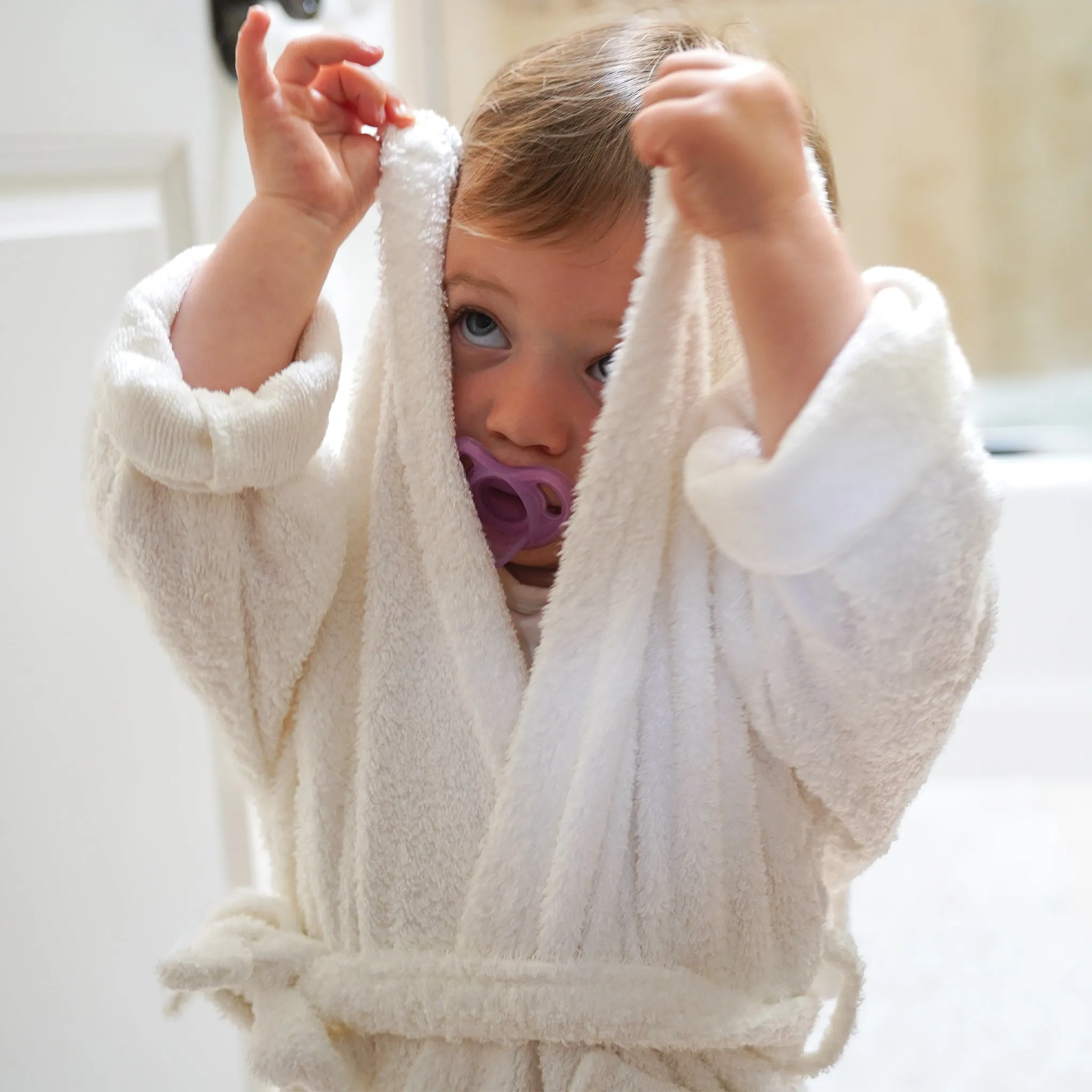 Bamboo Bathrobe With Bunny Ears For Kids