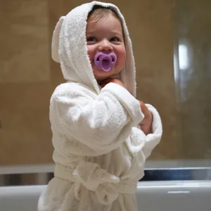Bamboo Bathrobe With Bunny Ears For Kids