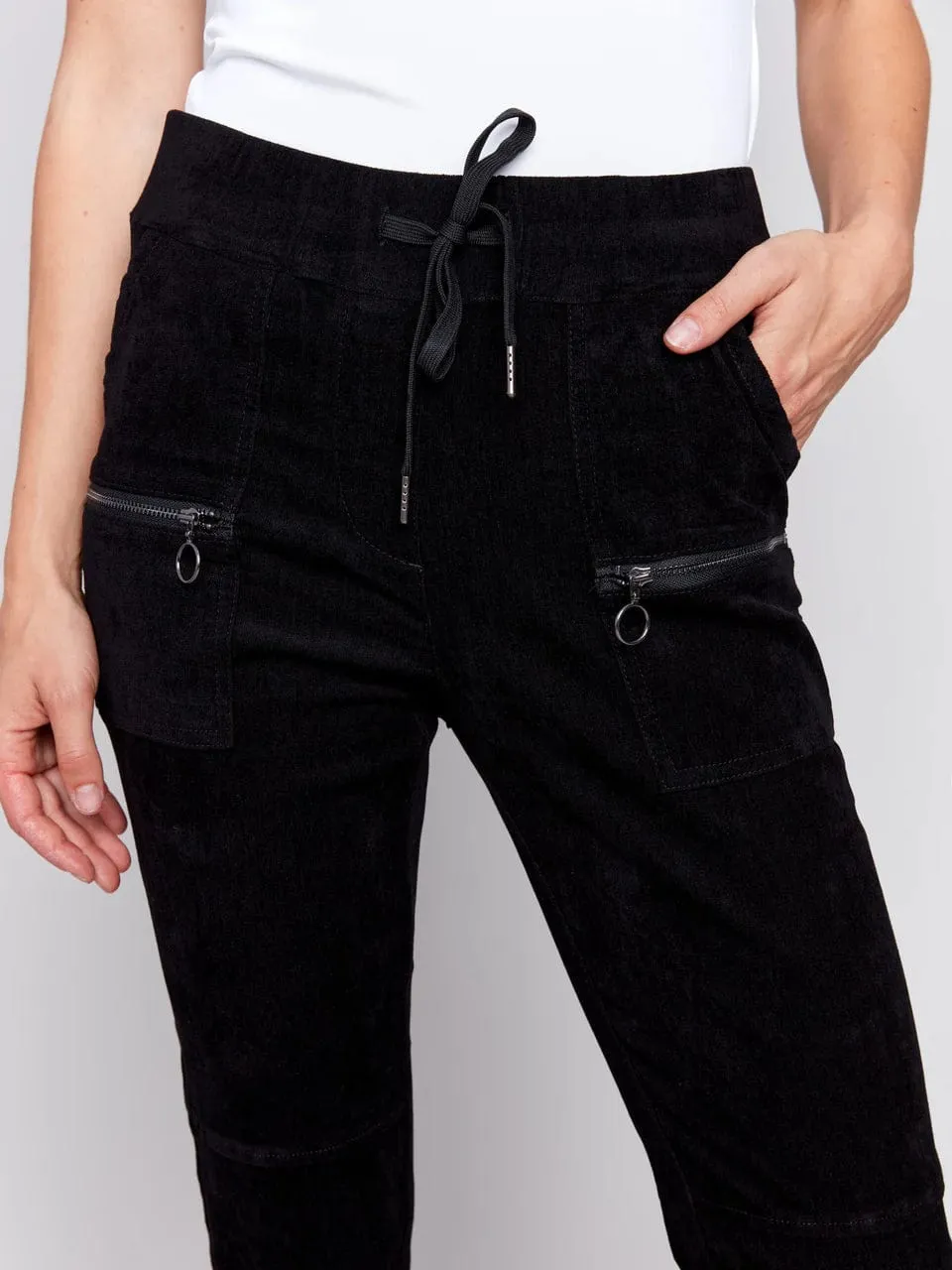 Black Corduroy Jogger