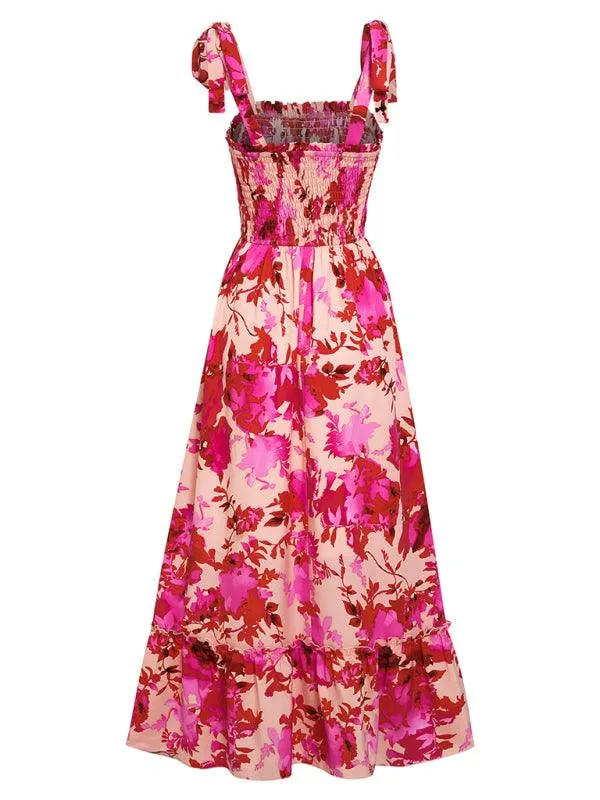 Bohemian Summer Vibes Sleeveless Maxi Dress - Women's Trendy Print Fashion