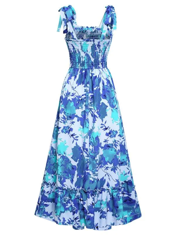 Bohemian Summer Vibes Sleeveless Maxi Dress - Women's Trendy Print Fashion