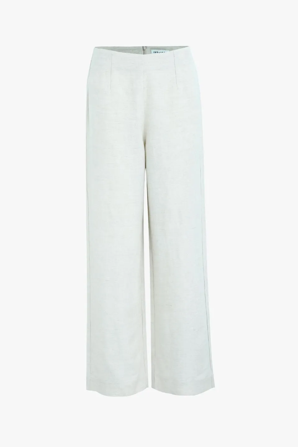 Boulevard Natural Linen Viscose Wide Leg Pants
