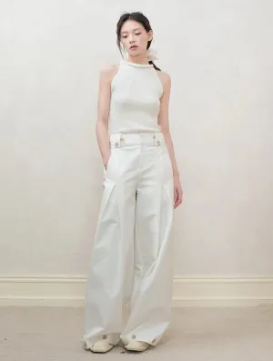 Casual Straight Simple Chic Wide-Pants