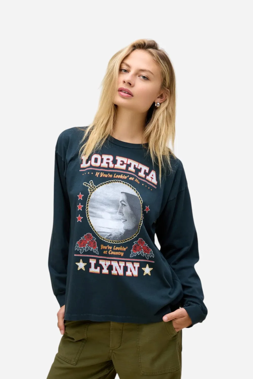 Daydreamer LA Loretta Lynn Lookin' At Country Relaxed Long Sleeve