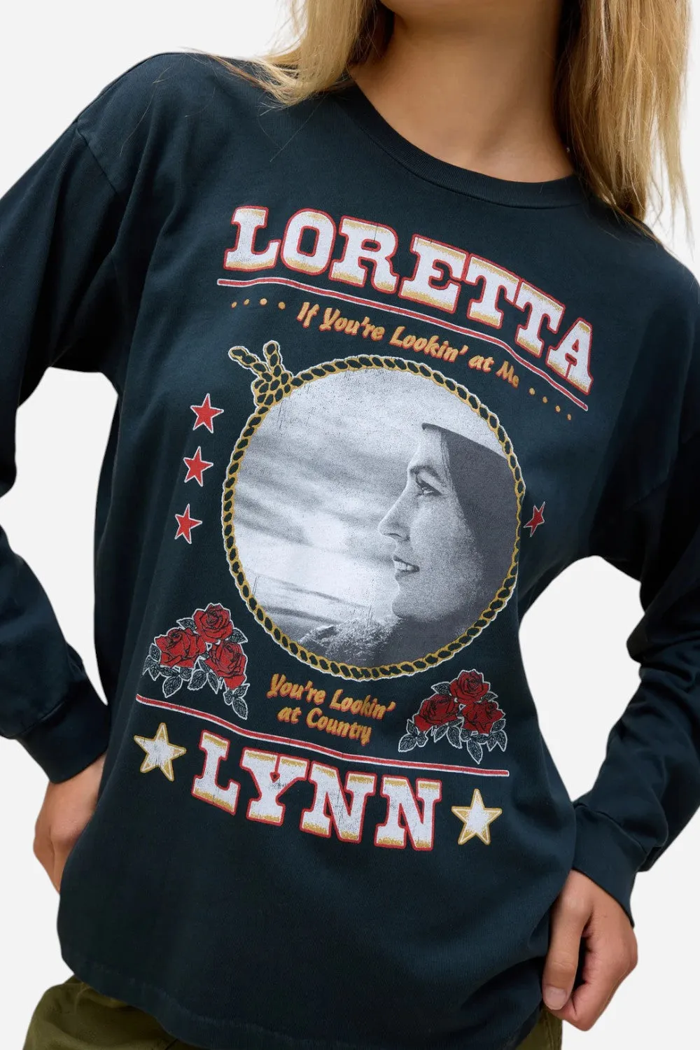 Daydreamer LA Loretta Lynn Lookin' At Country Relaxed Long Sleeve
