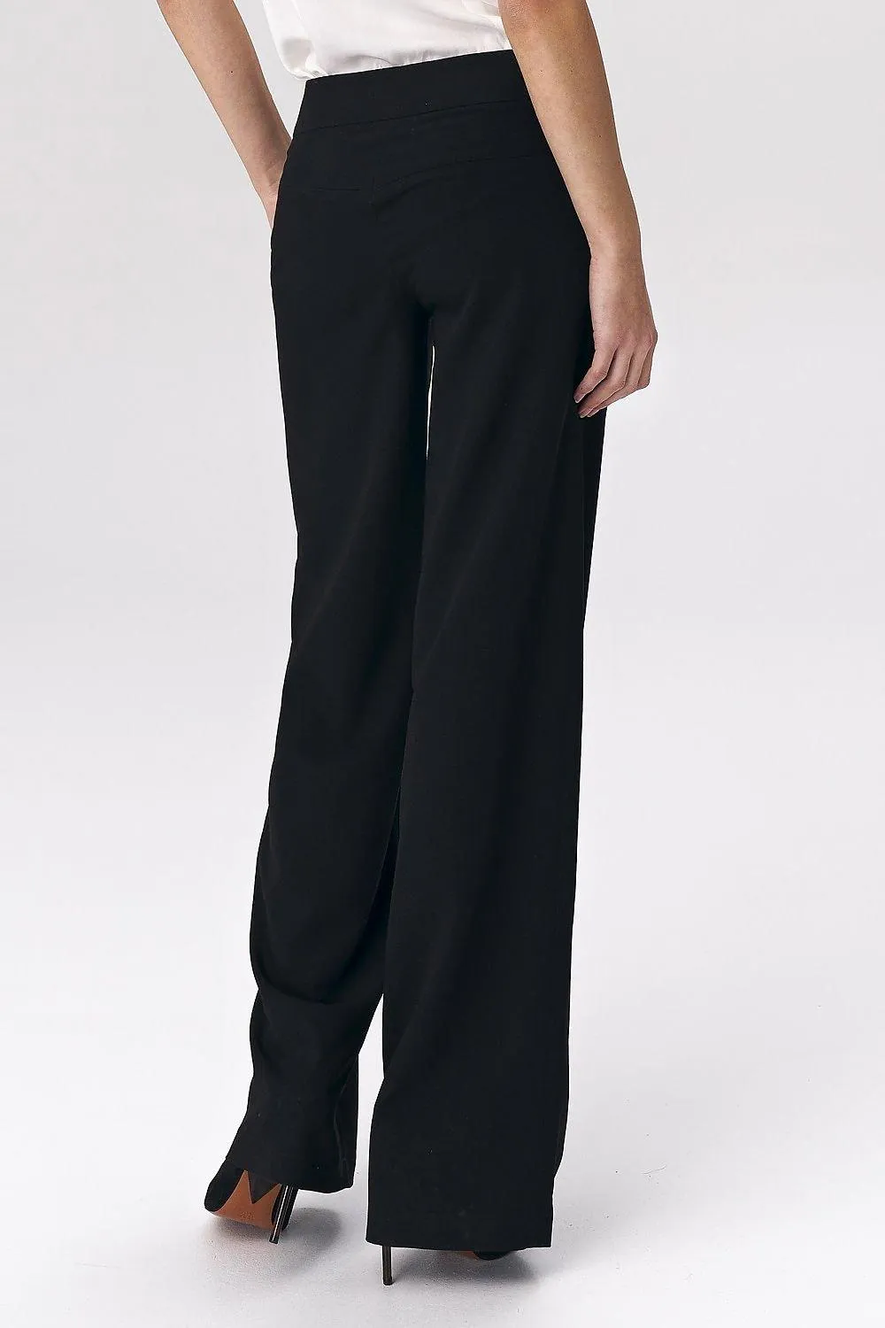 Elegant Black Palazzo Trousers for Women by Nife