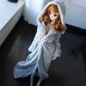 Fluffy Hooded Gown