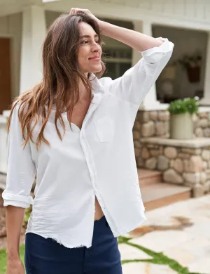 FRANK AND EILEEN - EILEEN RELAXED BUTTON UP IN DENIM WHITE TATTERED WASH