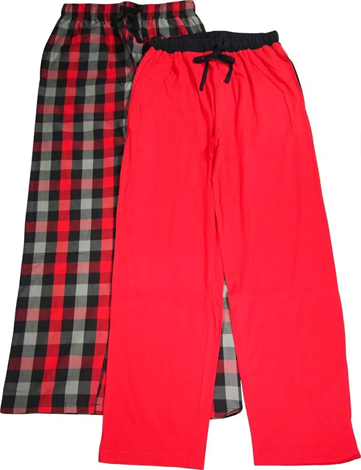 Hanes - Mens 2 Pack Woven and Knit Lounge Pants