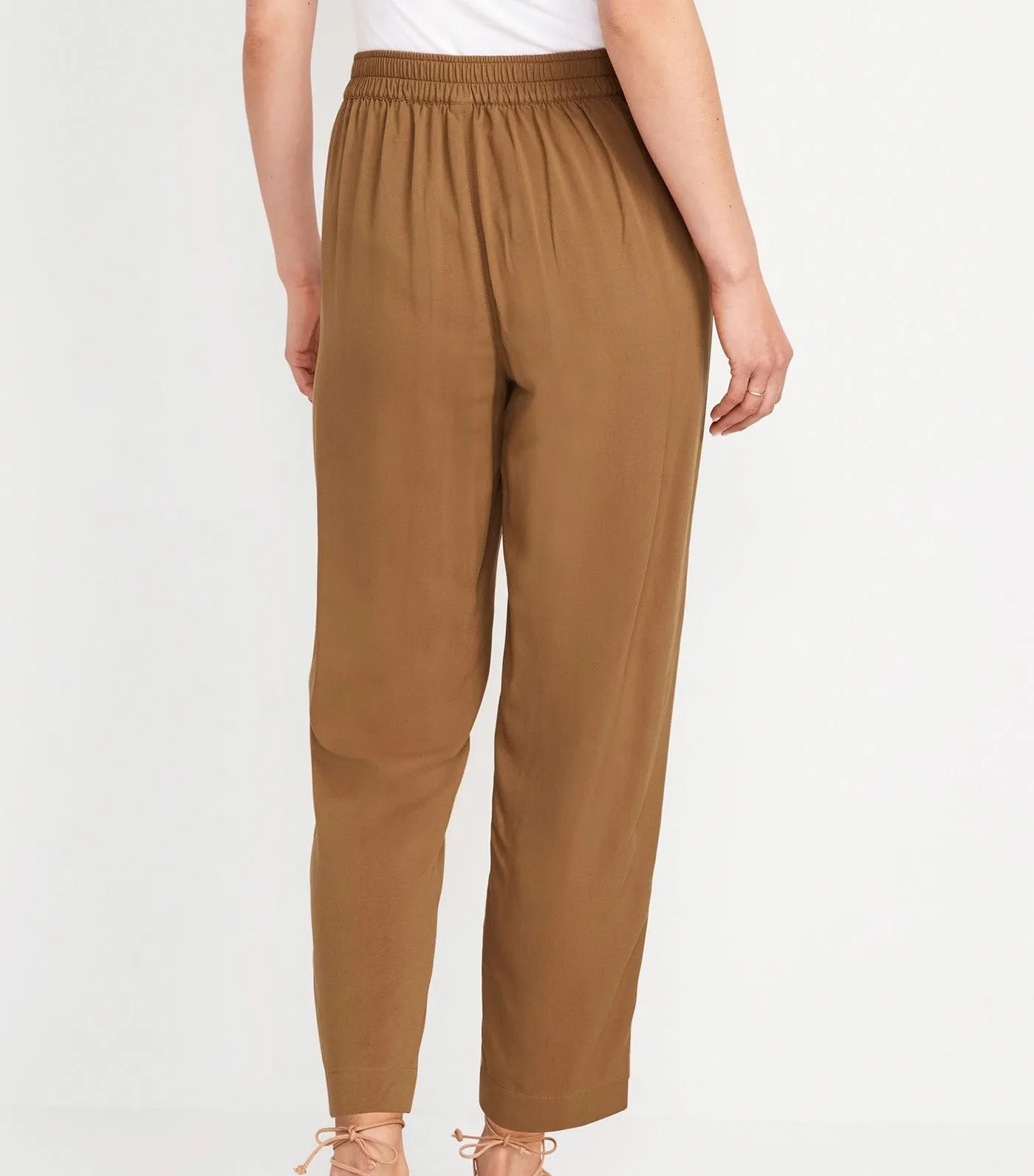 High-Waisted Soft Taper Pants for Women Falconry