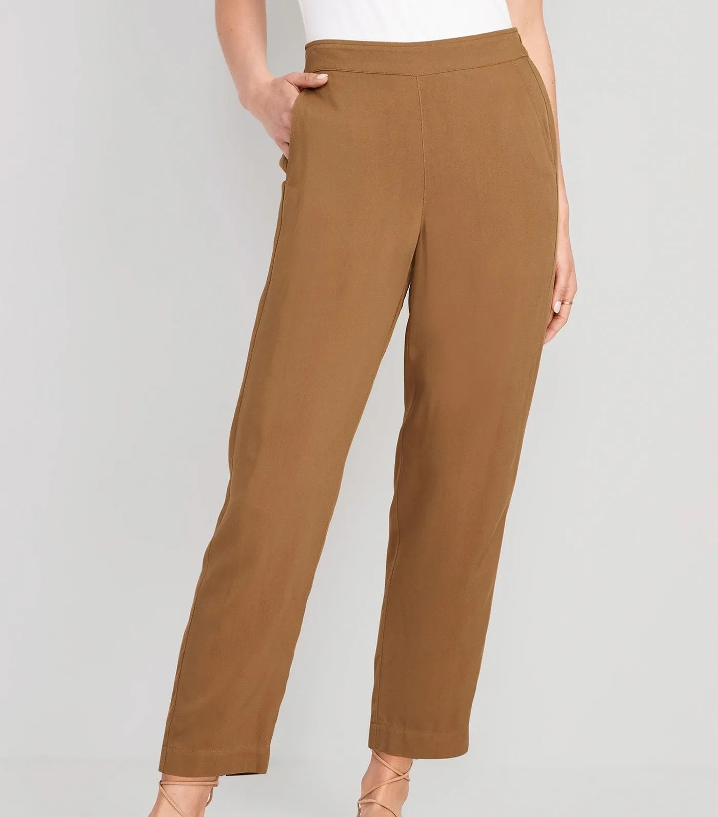 High-Waisted Soft Taper Pants for Women Falconry