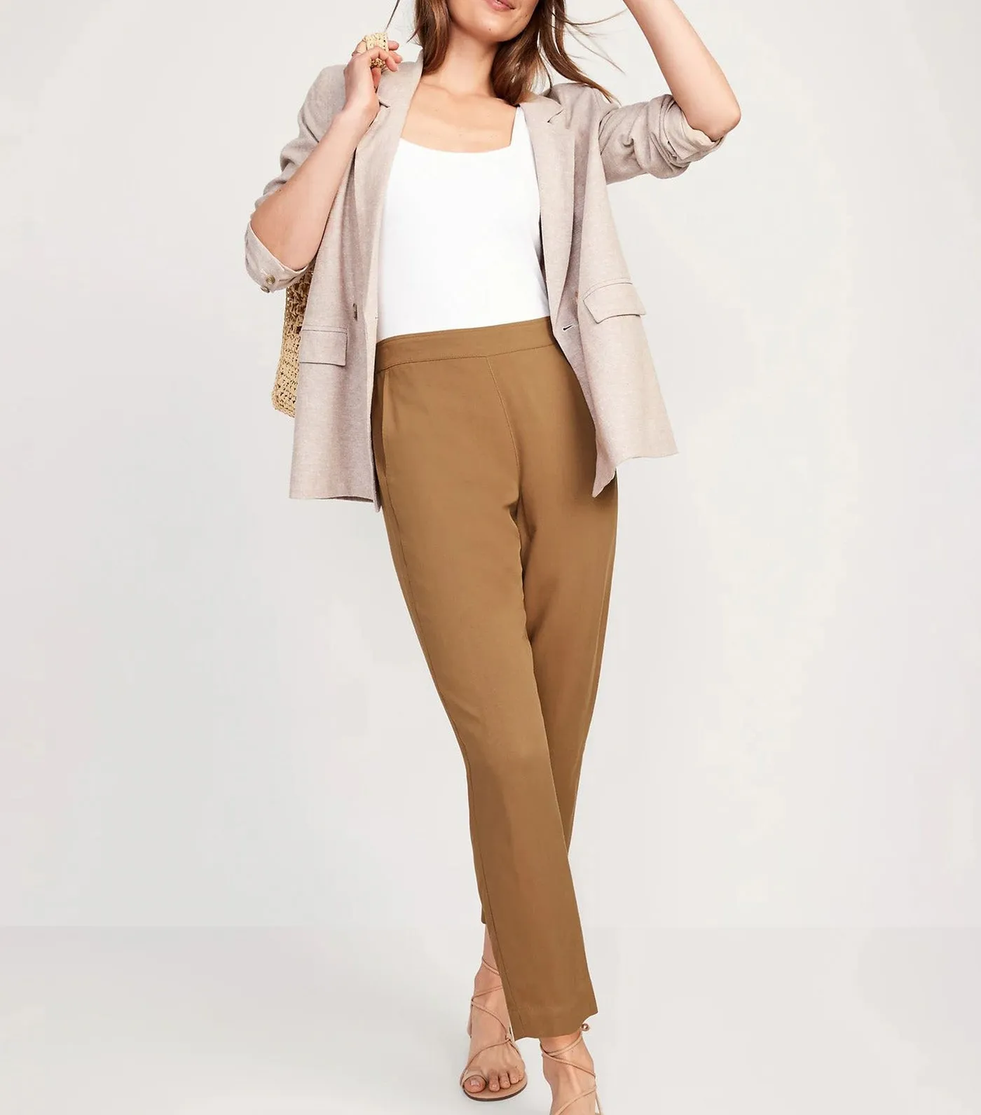 High-Waisted Soft Taper Pants for Women Falconry