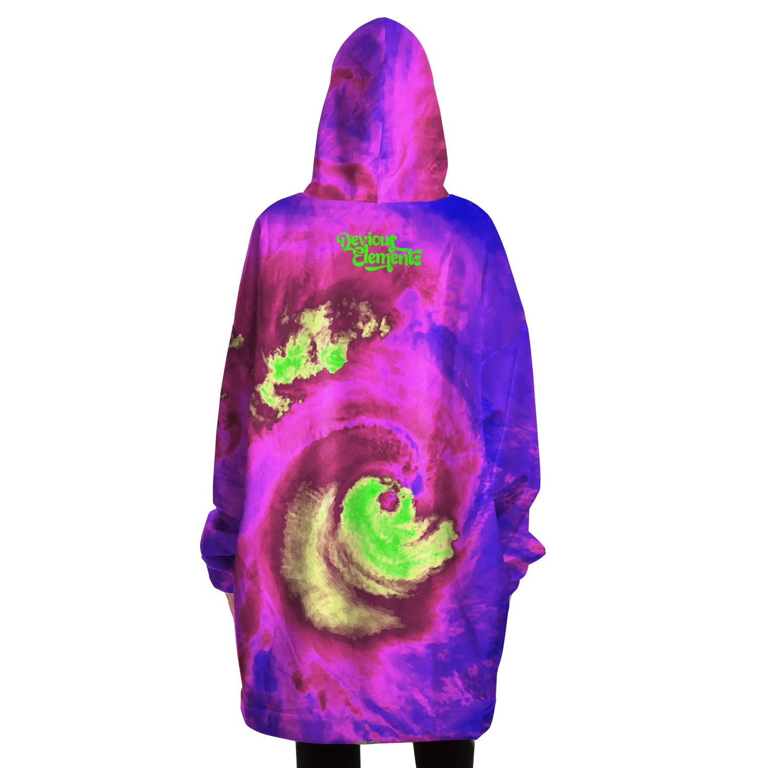Hurricane Print Purple Rain Unisex Oversized Plush Snug Hoodie