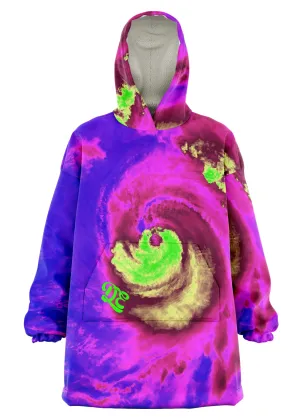 Hurricane Print Purple Rain Unisex Oversized Plush Snug Hoodie