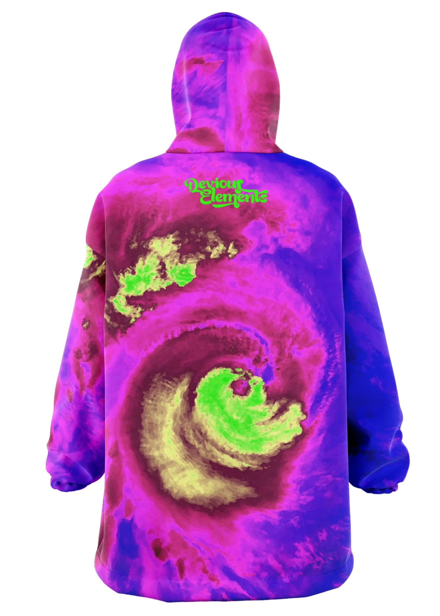 Hurricane Print Purple Rain Unisex Oversized Plush Snug Hoodie