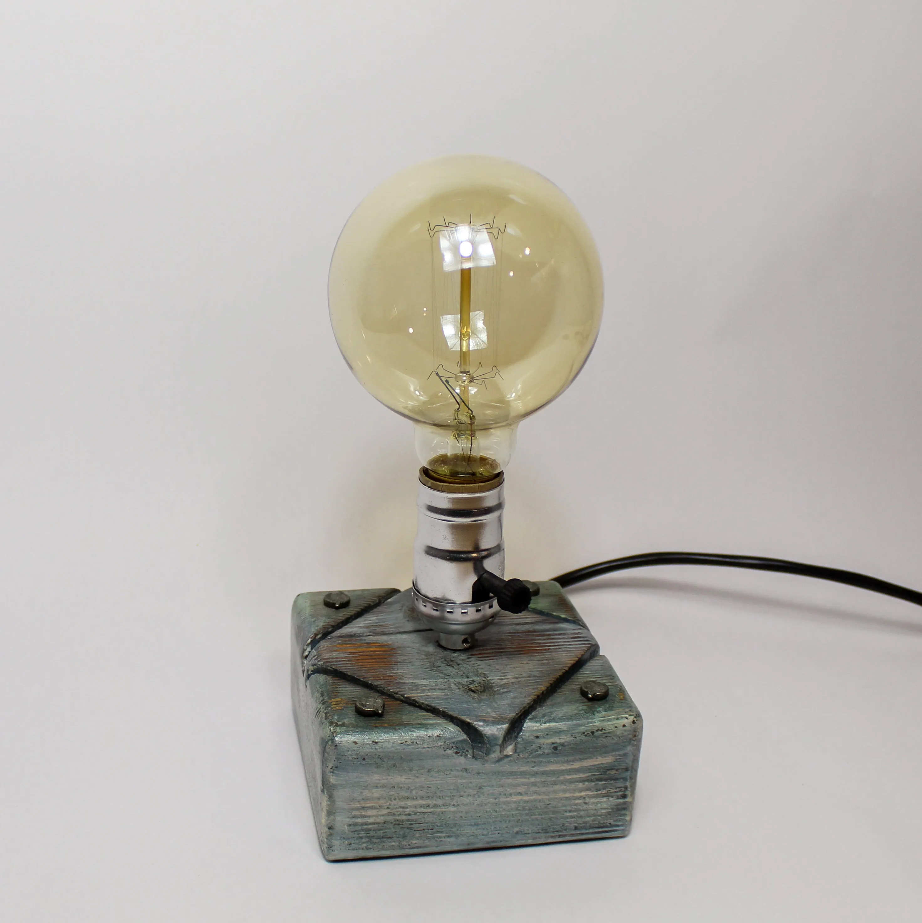 Industrial Desk Lamp in blue shades