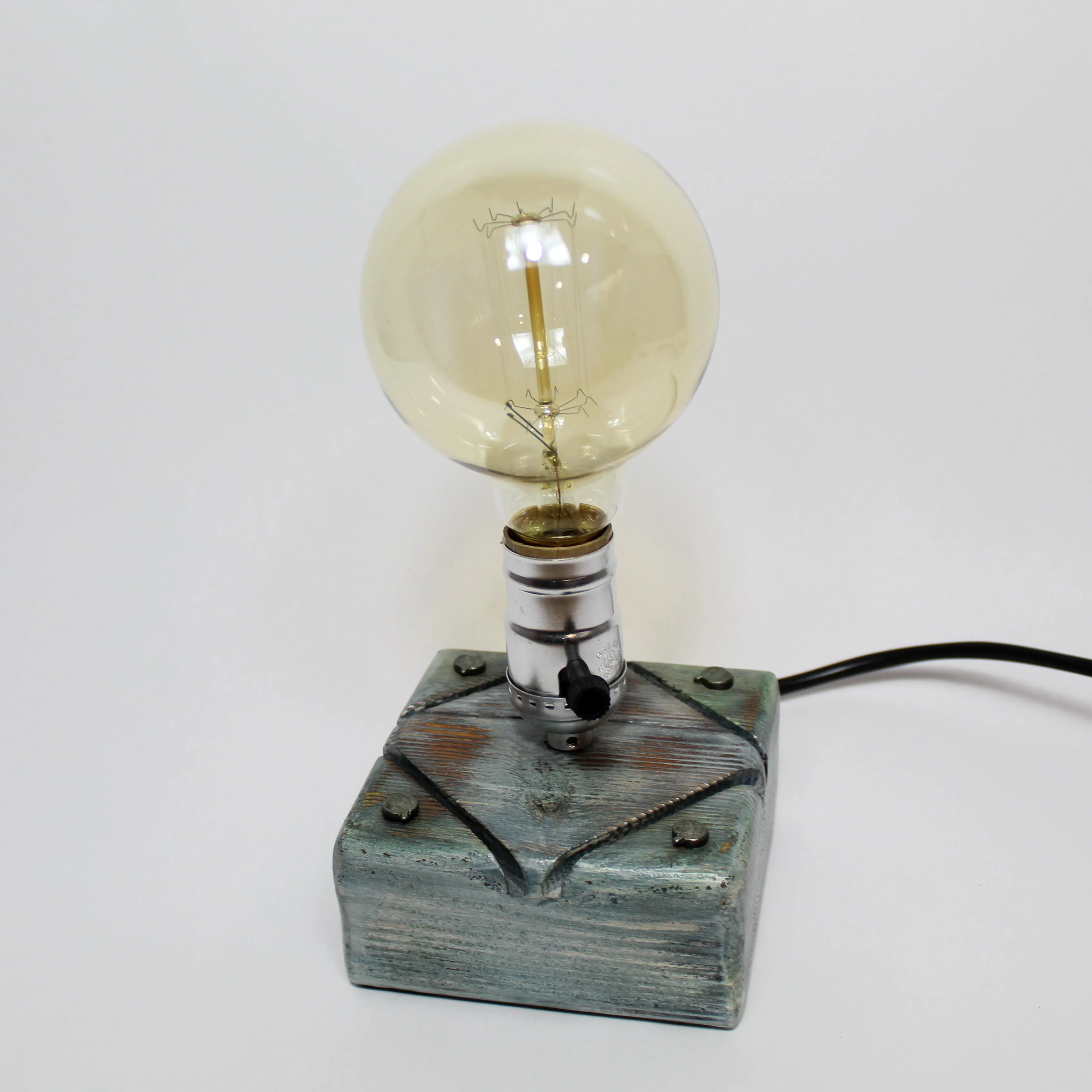 Industrial Desk Lamp in blue shades