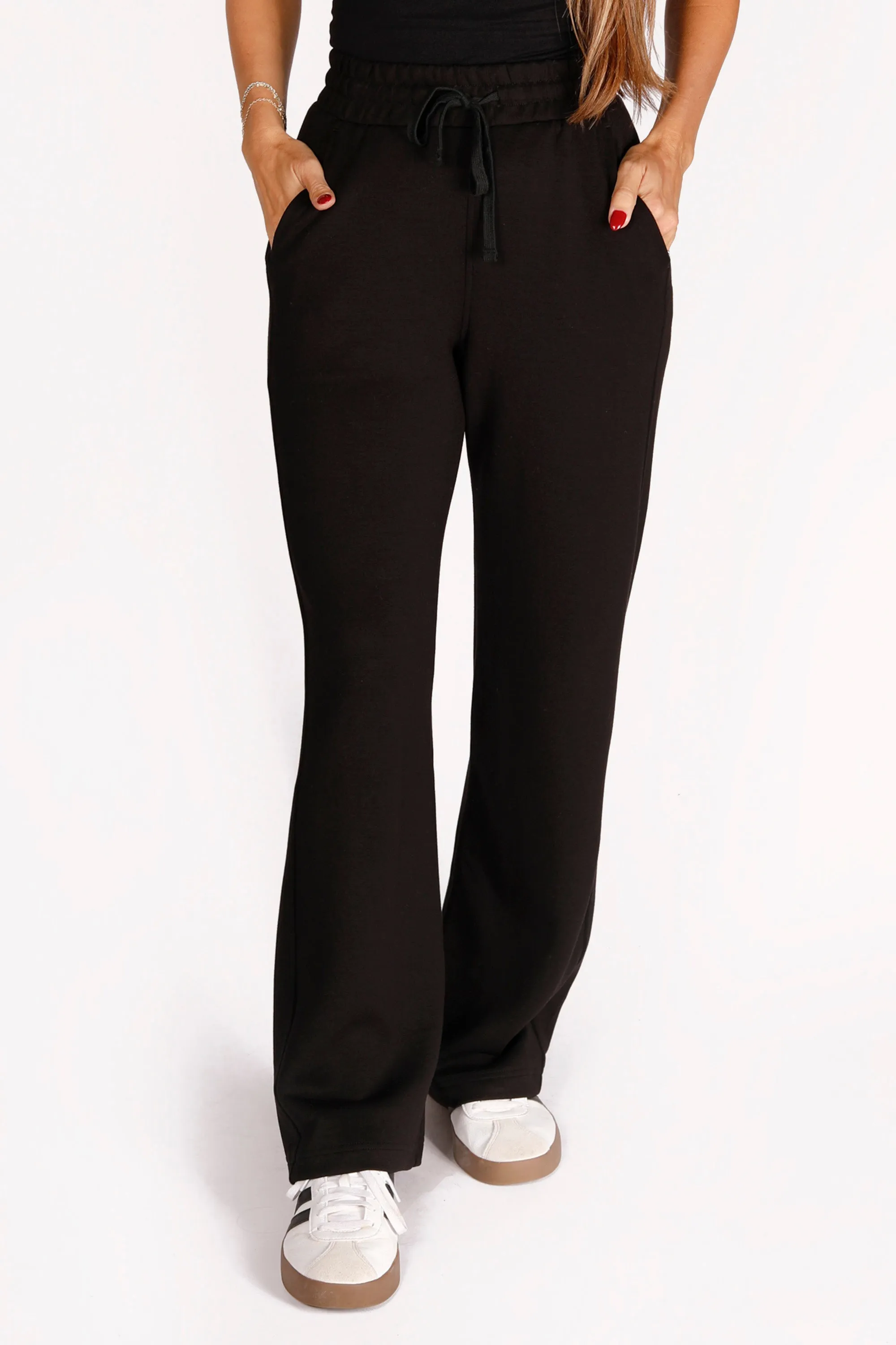 Kelsey Black Straight Leg Pant