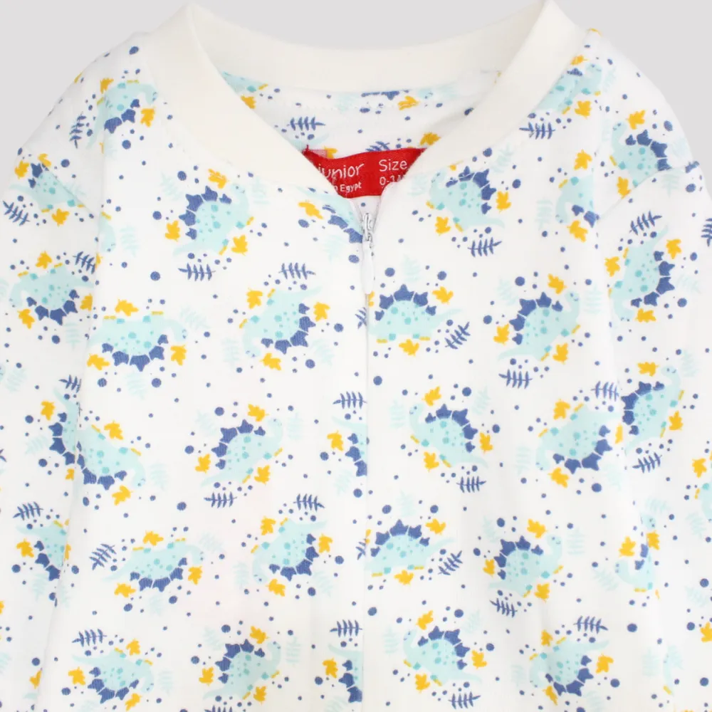Little Dinos Long-Sleeved Baby Footie