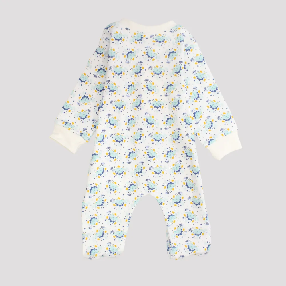 Little Dinos Long-Sleeved Baby Footie