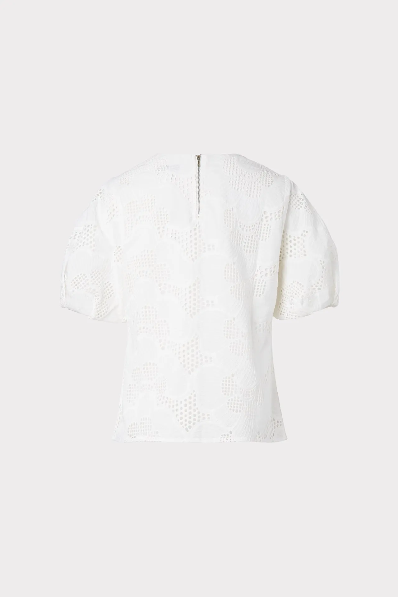Maci Pieres Eyelet Puff Sleeve Top