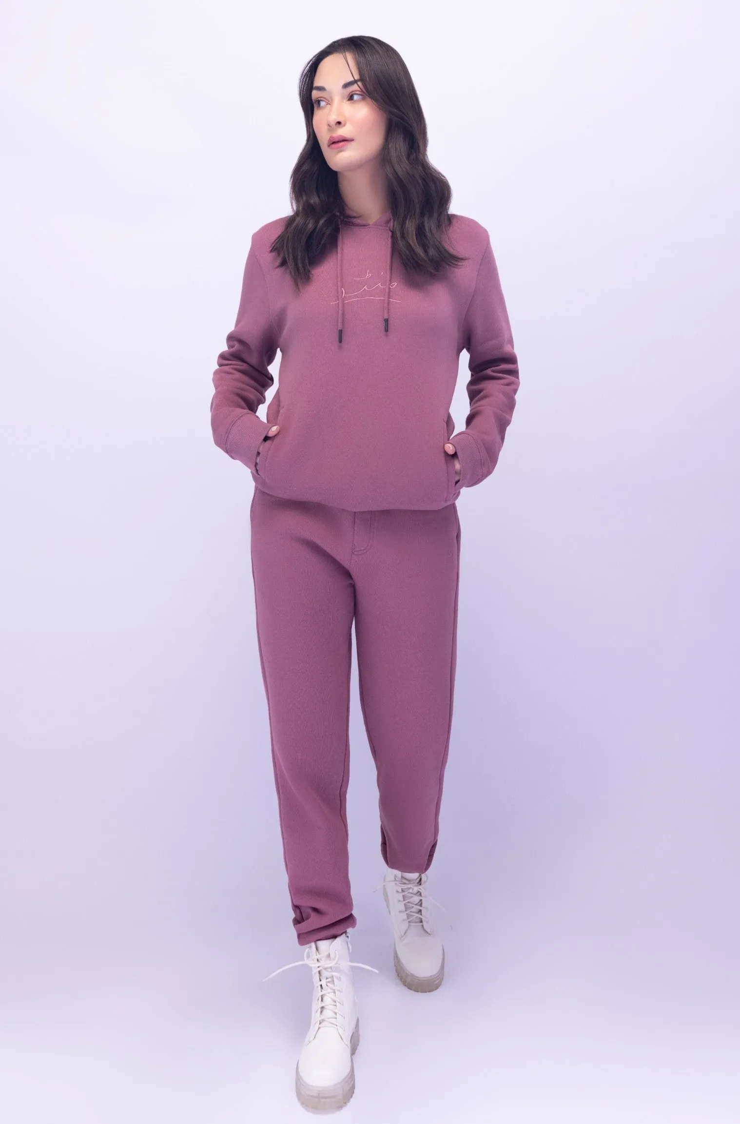 Mauve Pink Pullover Hoodie