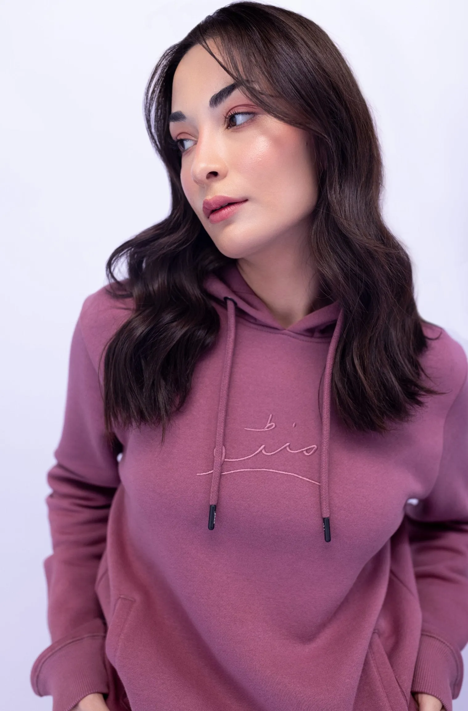 Mauve Pink Pullover Hoodie