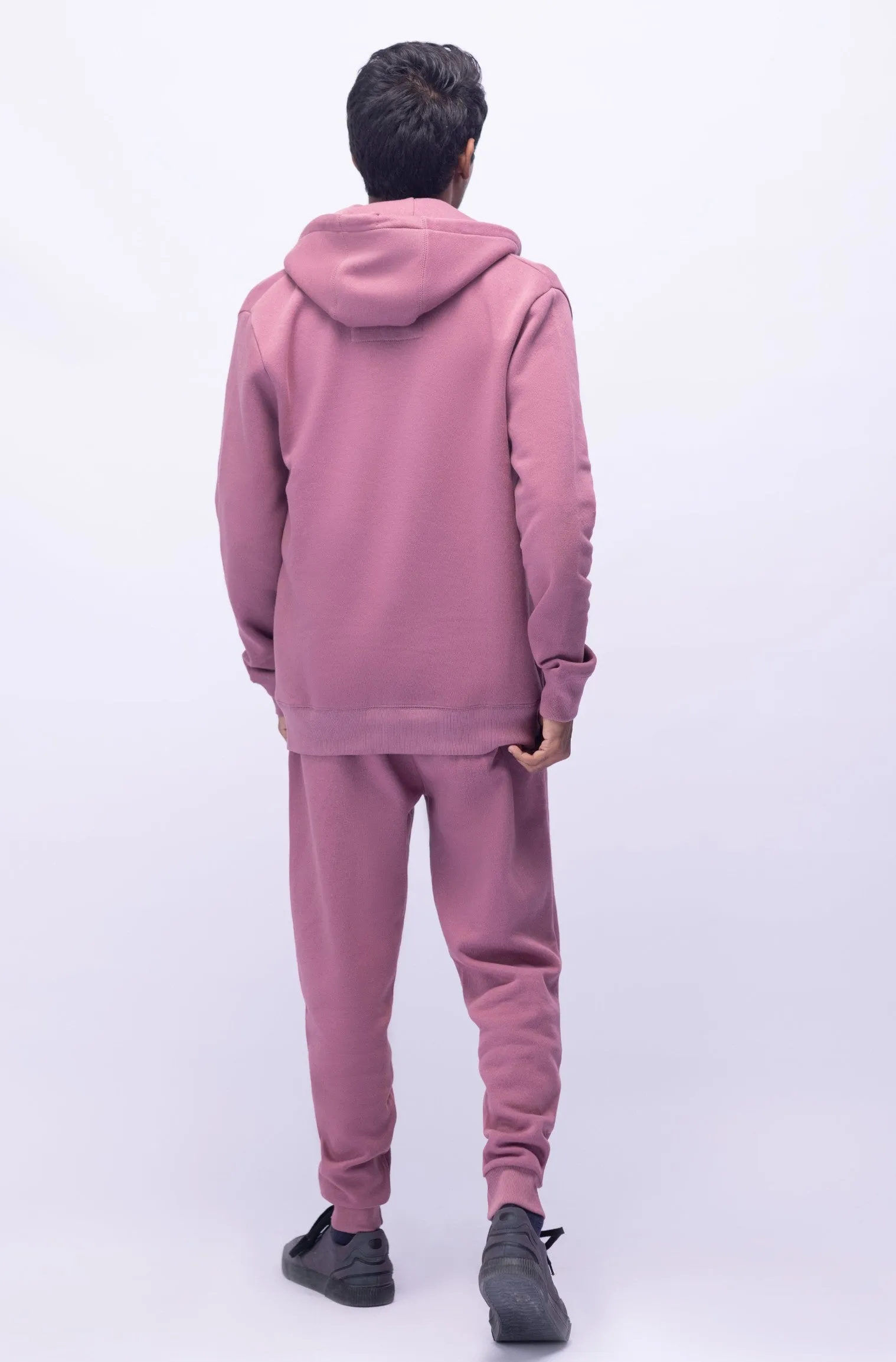 Mauve Pink Zipper Hoodie