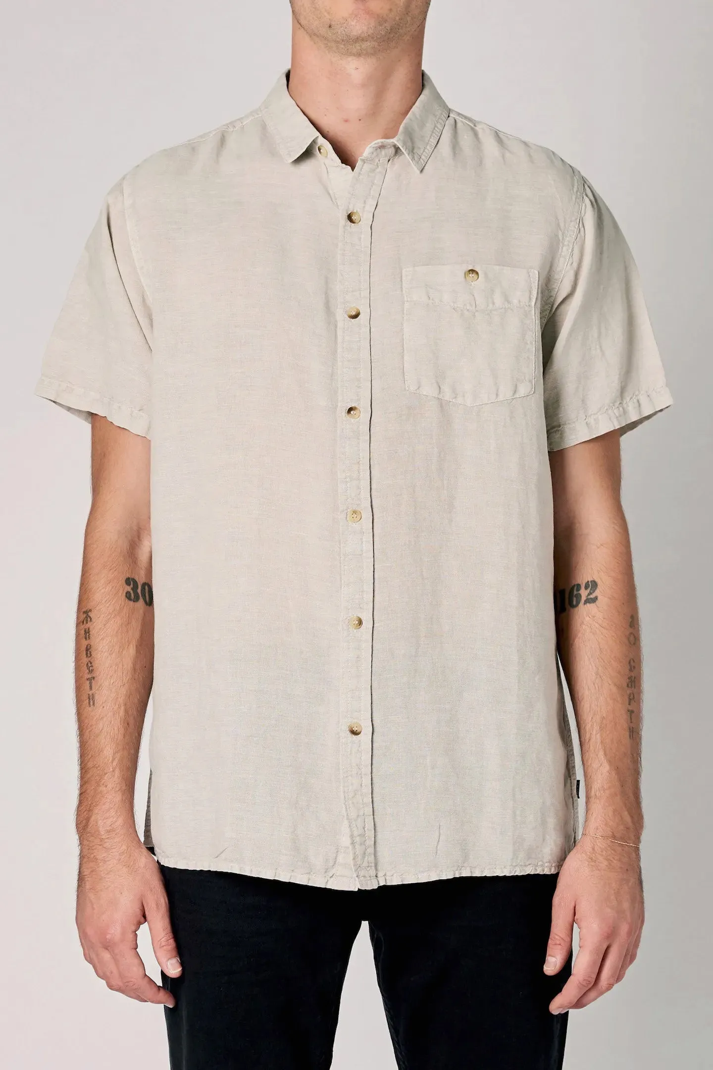 Men At Work Hemp SS Shirt - Stone