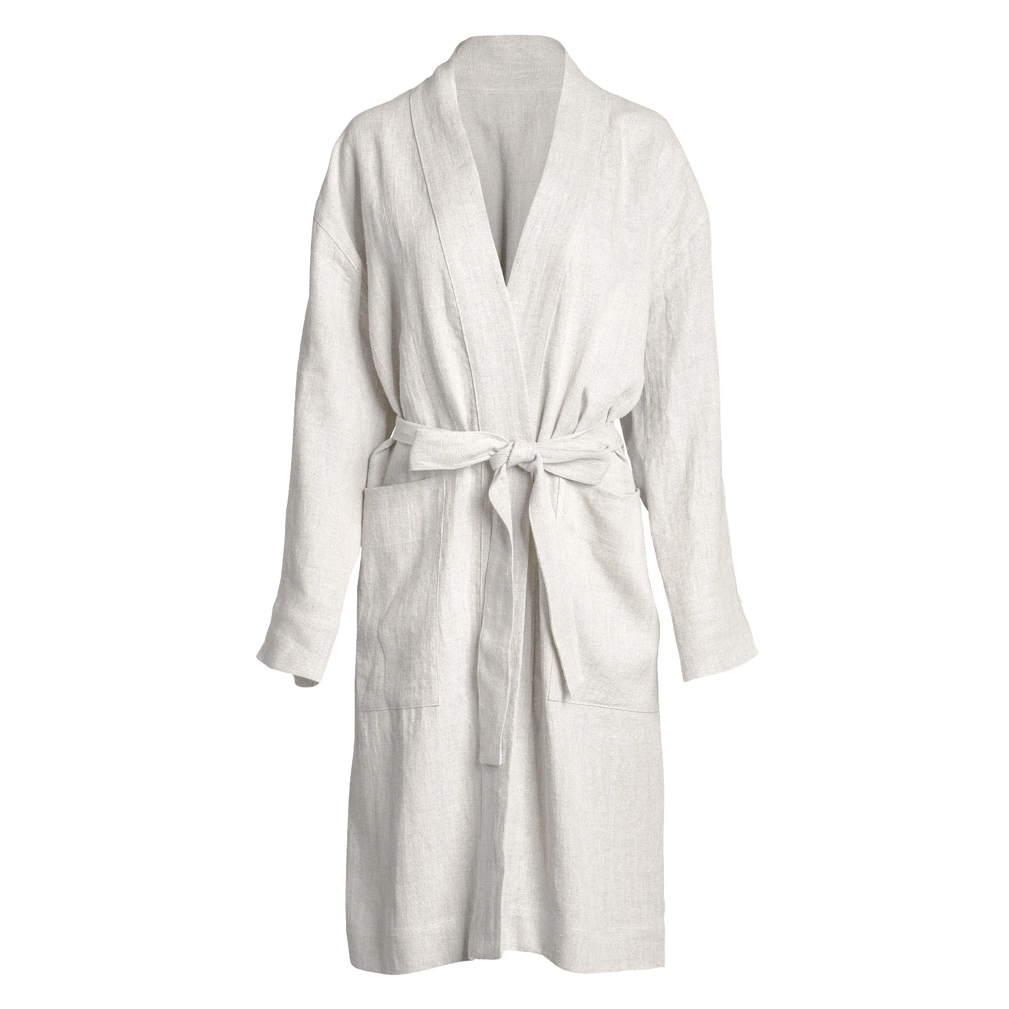 MENIQUE Women's 100% Linen Bath Robe
