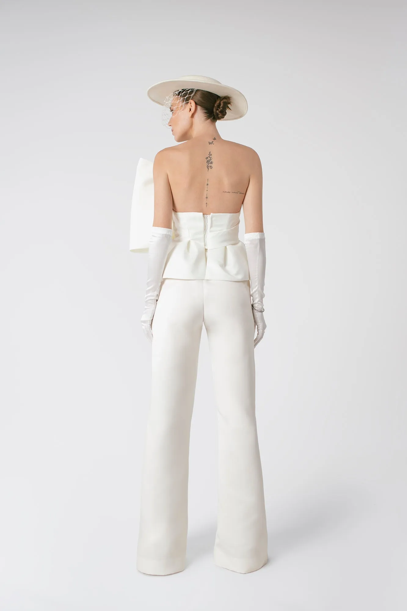 Modern Satin Corset Top Two-Piece Wedding Dress