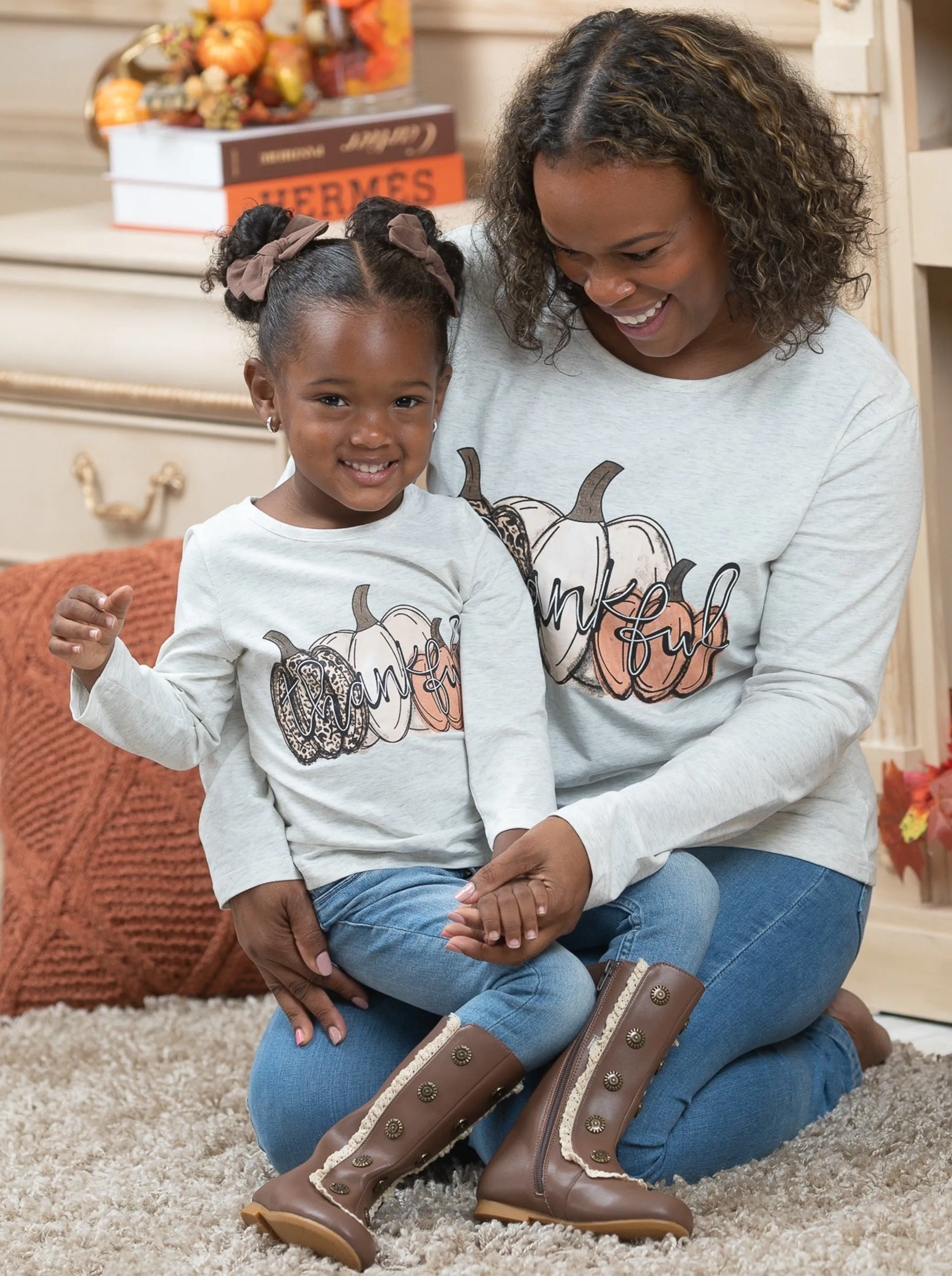 Mommy and Me Thankful Bunch Top