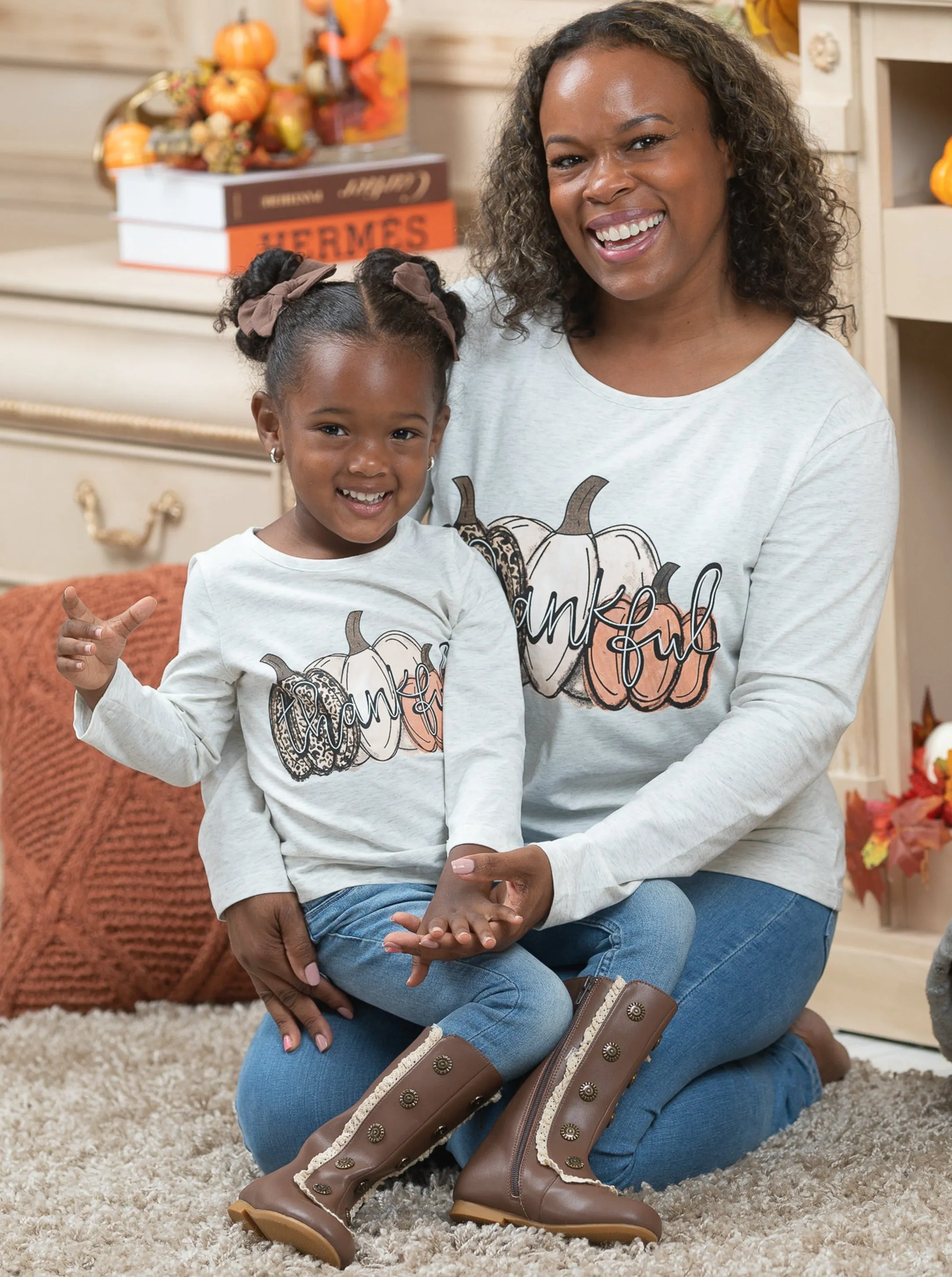 Mommy and Me Thankful Bunch Top