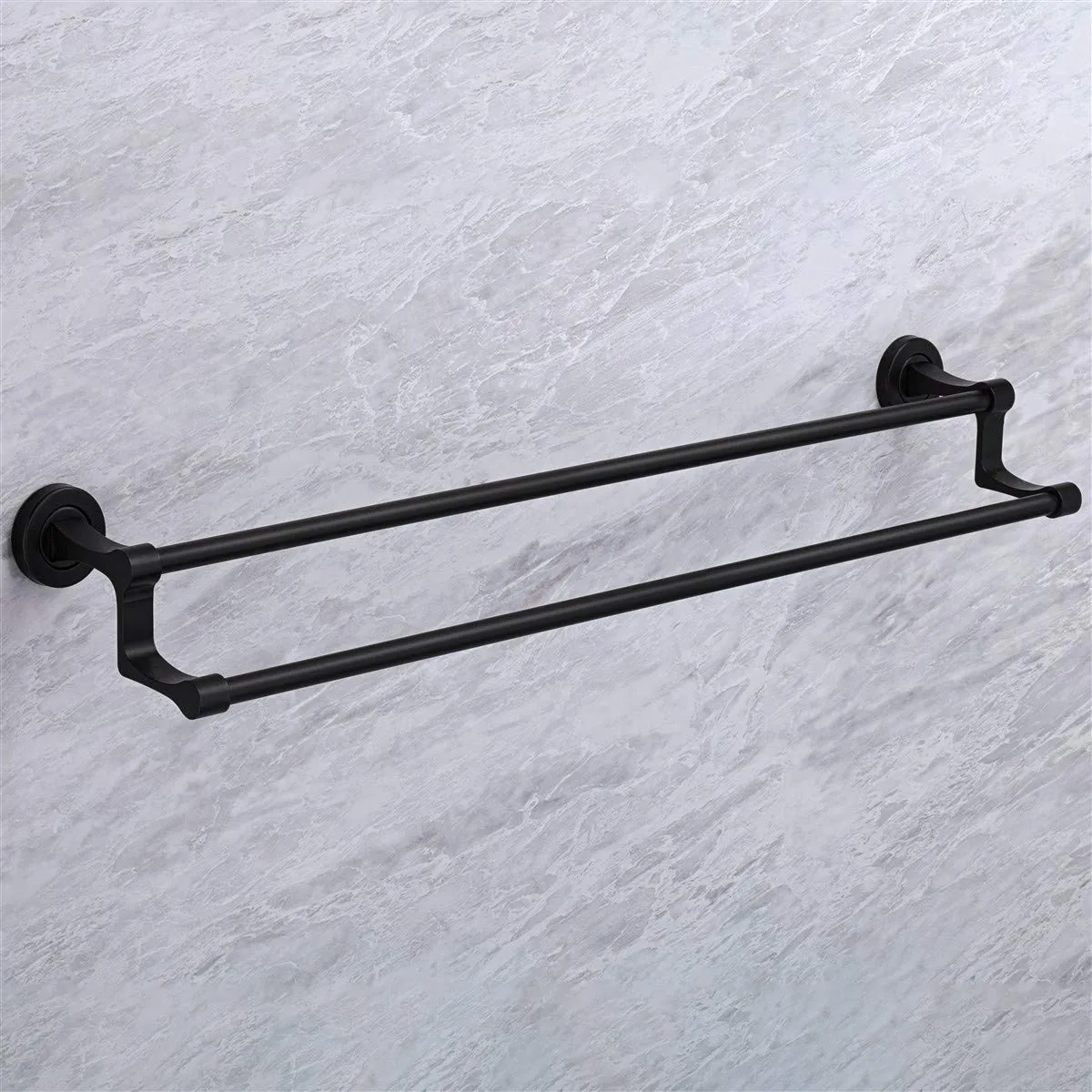 Plantex Premium Stainless Steel & Aluminum Towel Rod/Towel Hanger for Bathroom/Towel Rod/Stand/Bathroom Accessories (24 Inch-Black)
