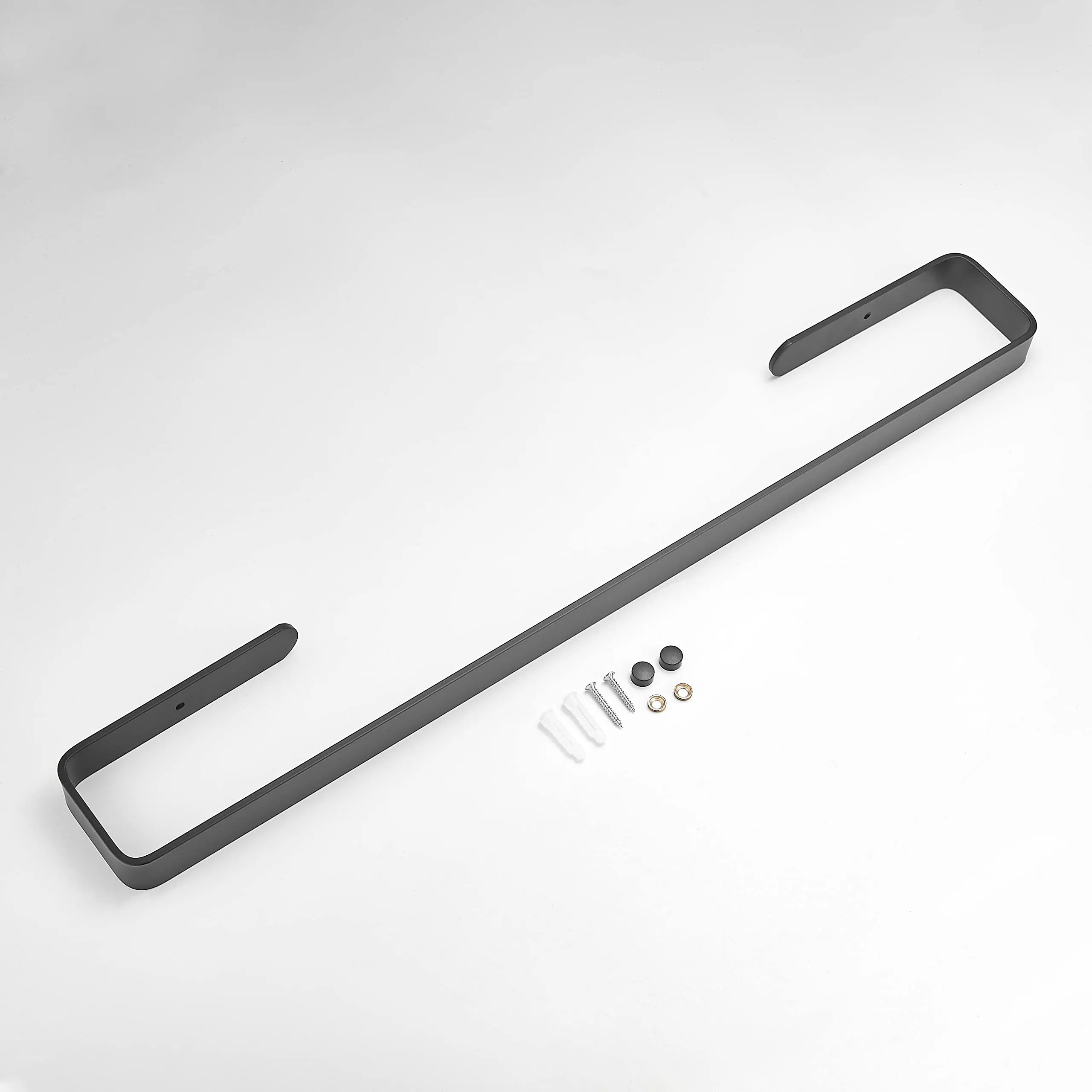 Plantex Space Aluminium Towel Rod/Towel Bar/Towel Holder/Towel Hanger for Bathroom/Bathroom Accessories (976, Black) – Pack of 1