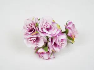 Purple White Designer Fabric Flowers