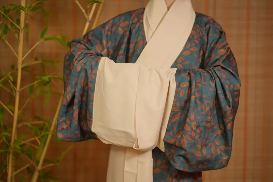 Qing Bi 青碧 Faded Turquoise Han Dynasty Mawangdui Restoration Pure Cotton Unisex Zhiju Robe