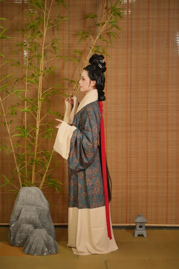 Qing Bi 青碧 Faded Turquoise Han Dynasty Mawangdui Restoration Pure Cotton Unisex Zhiju Robe