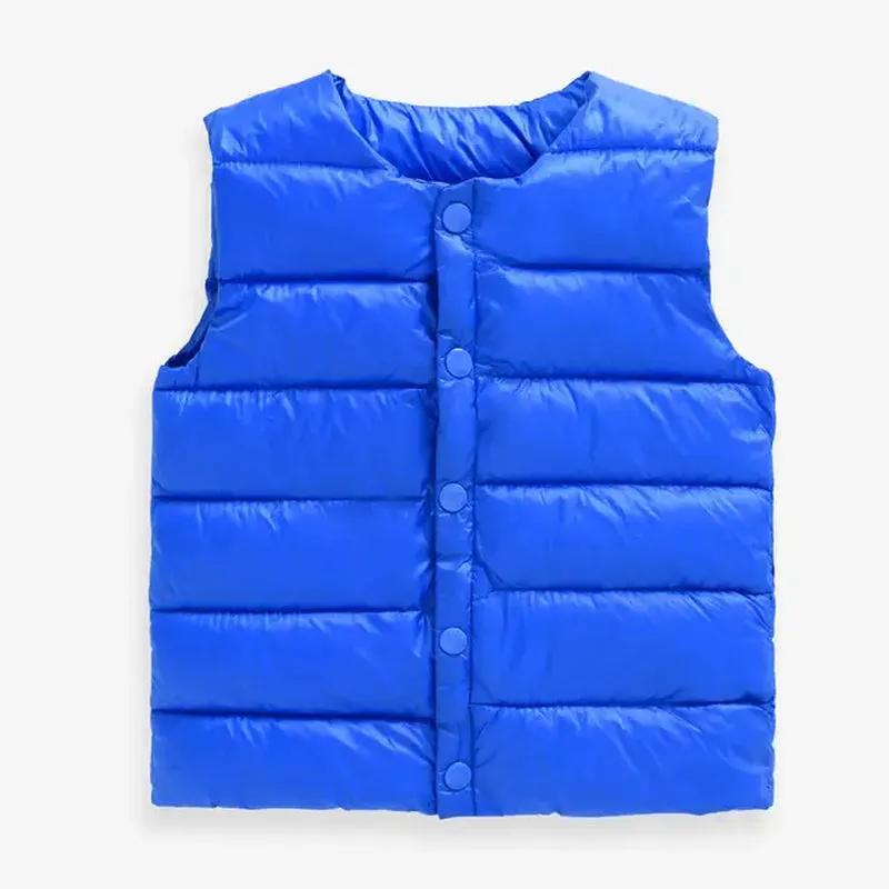 "Cozy and Stylish Baby Vest: Keep Your Little Ones Warm in Autumn and Winter with Our Trendy Outerwear Coats for Boys and Girls - Infant Cotton down Sleeveless Jacket for Ultimate Comfort"