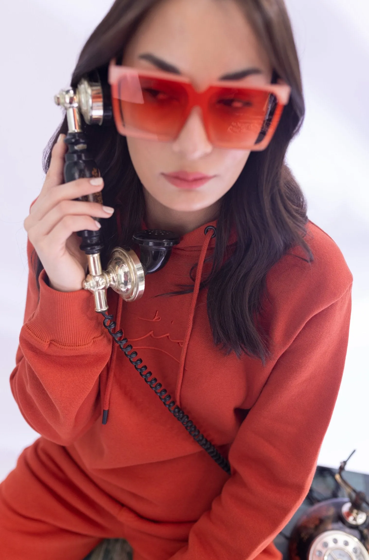 Rust Orange Pullover Hoodie