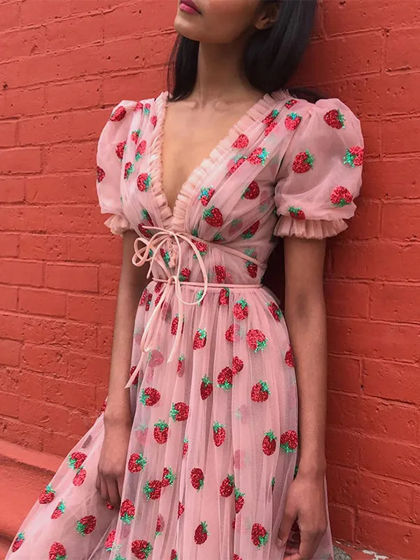 Sequined Shining Slit Trendy Maxi Party Dress