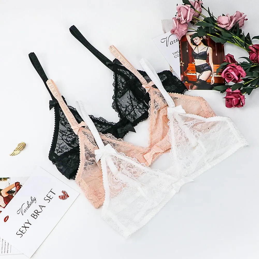 Varsbaby Women's See Through Mesh Wirefree Bra 2PCS
