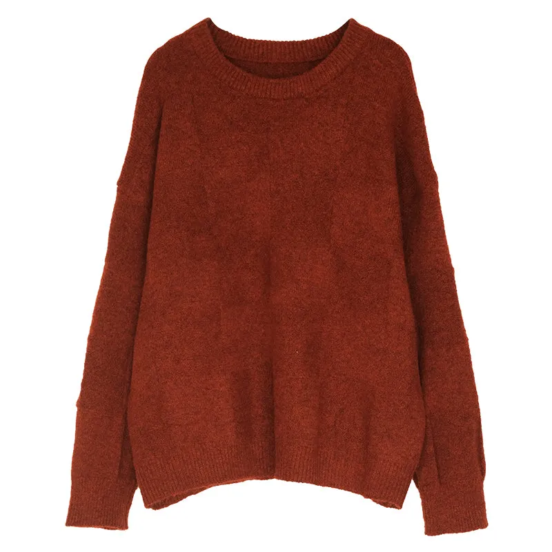 Warm Wool Sweater For Women Winter Grid Sweater