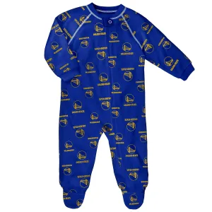 Warriors Logo Zip Up Pajamas