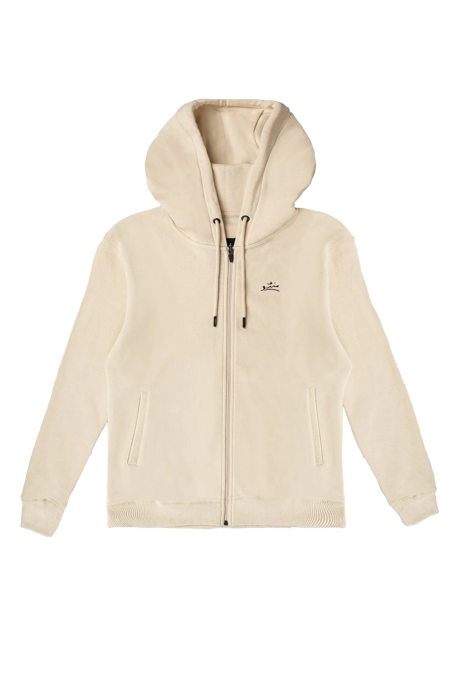 White Sand Zipper Hoodie