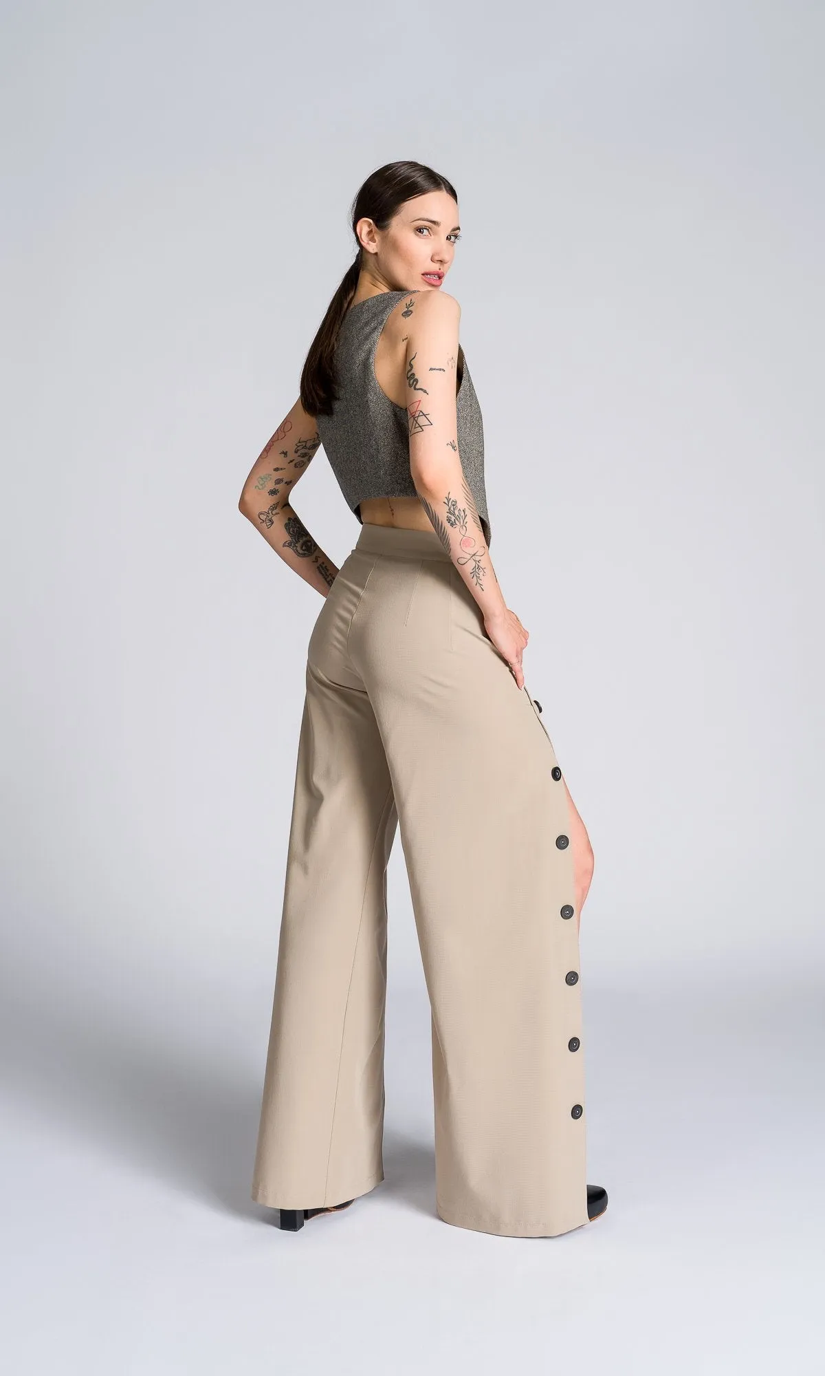 Wide Leg Tearaway Pants