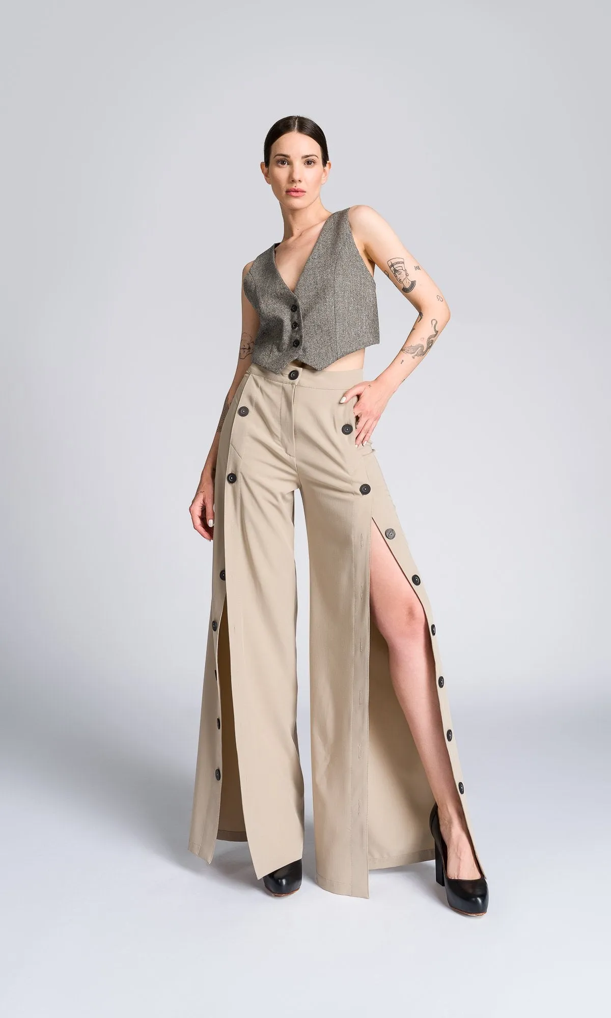 Wide Leg Tearaway Pants